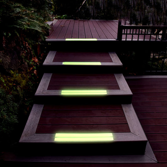 anti slip glow tape is used to mark stairs 